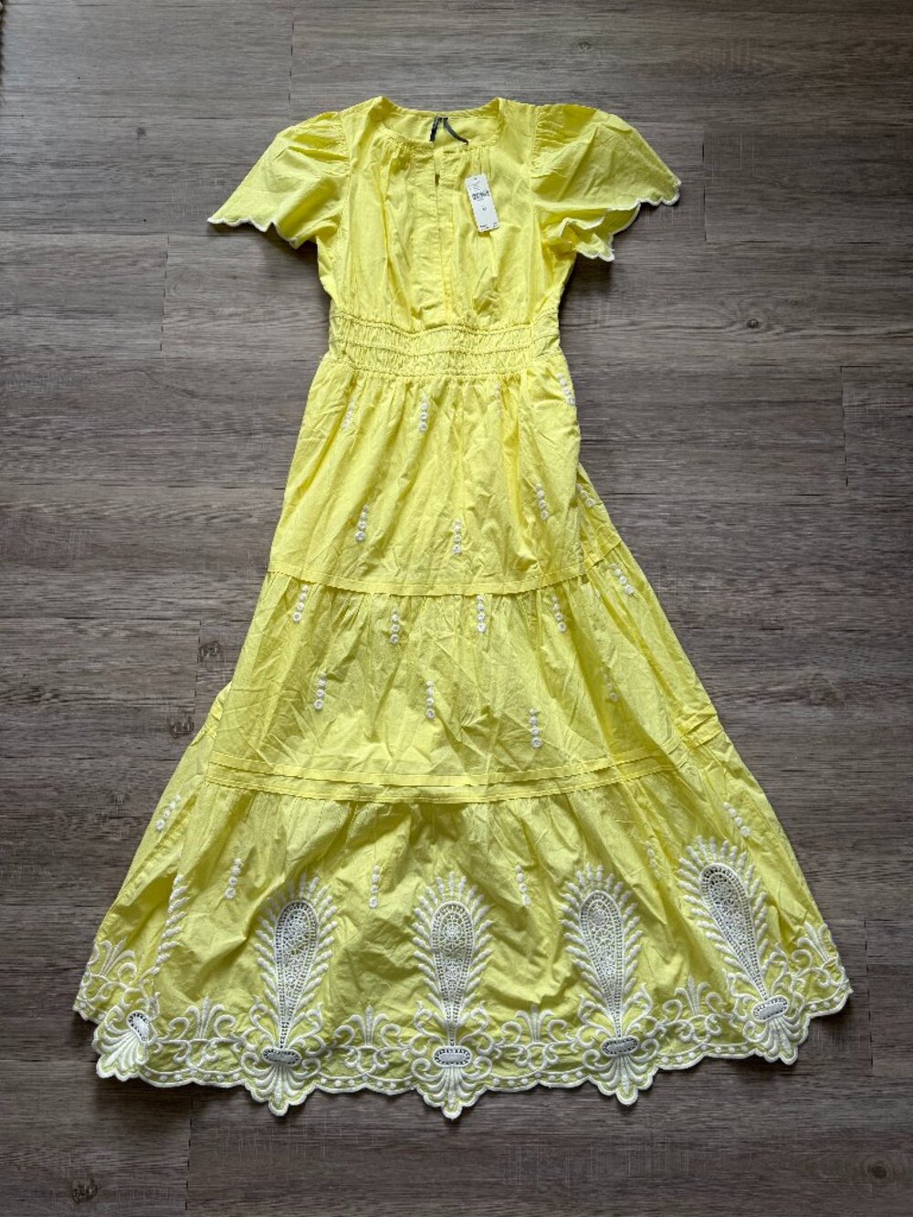 Never Worn Anthropologie Yellow Somerset Maxi Dress